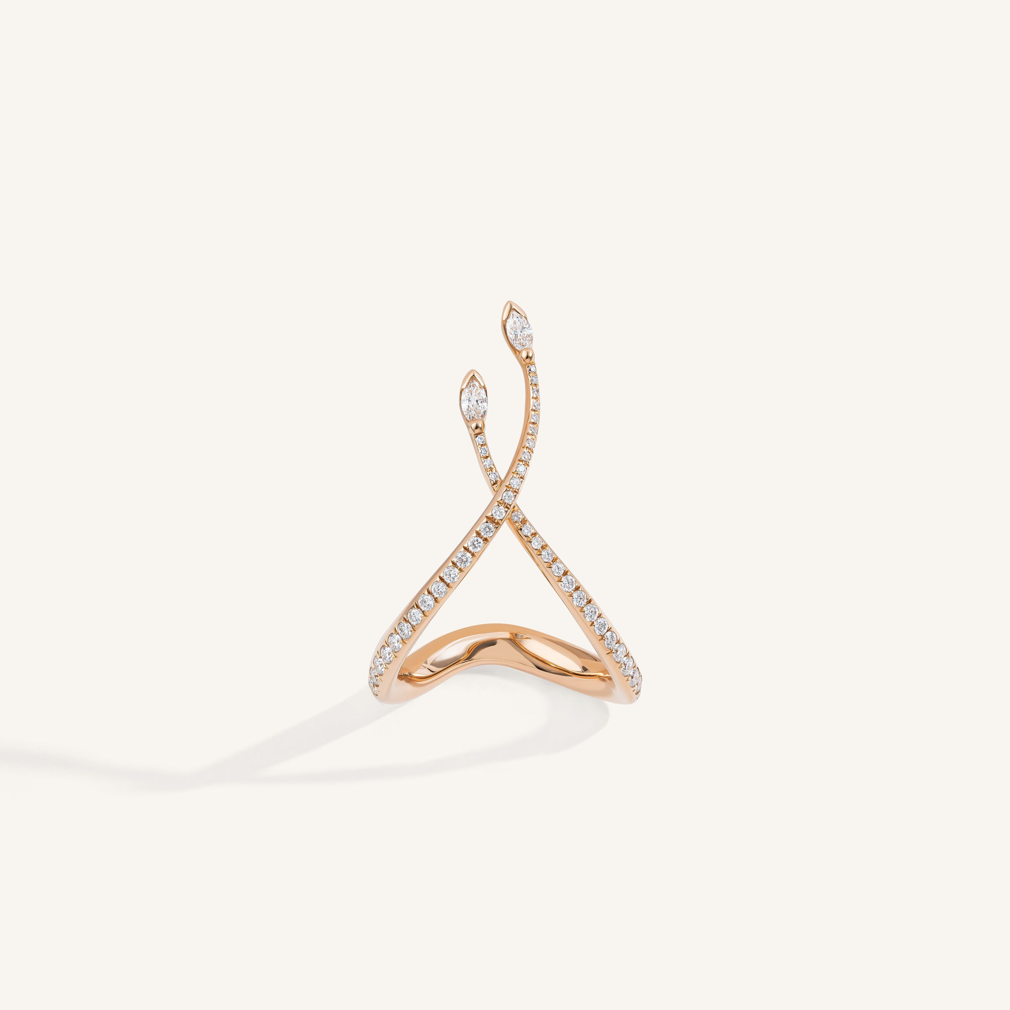 You & Me ring with diamonds