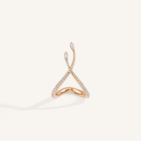 You & Me ring with diamonds