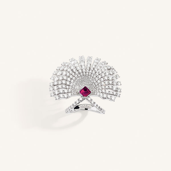 Charm Exotique ring with ruby