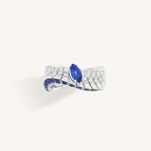 Abissi ring with sapphires
