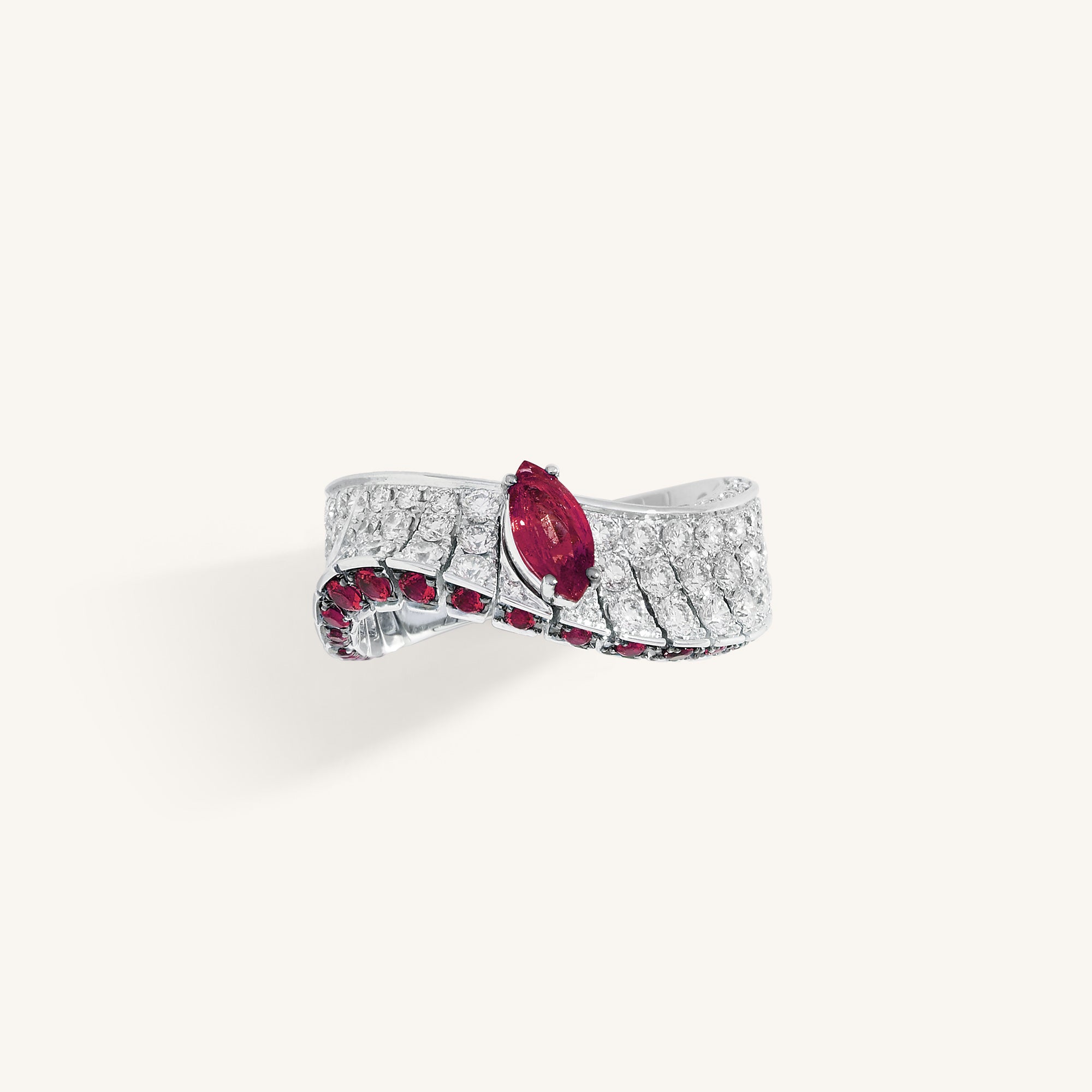 Abissi ring with rubies