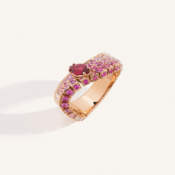 Abissi ring with sapphires