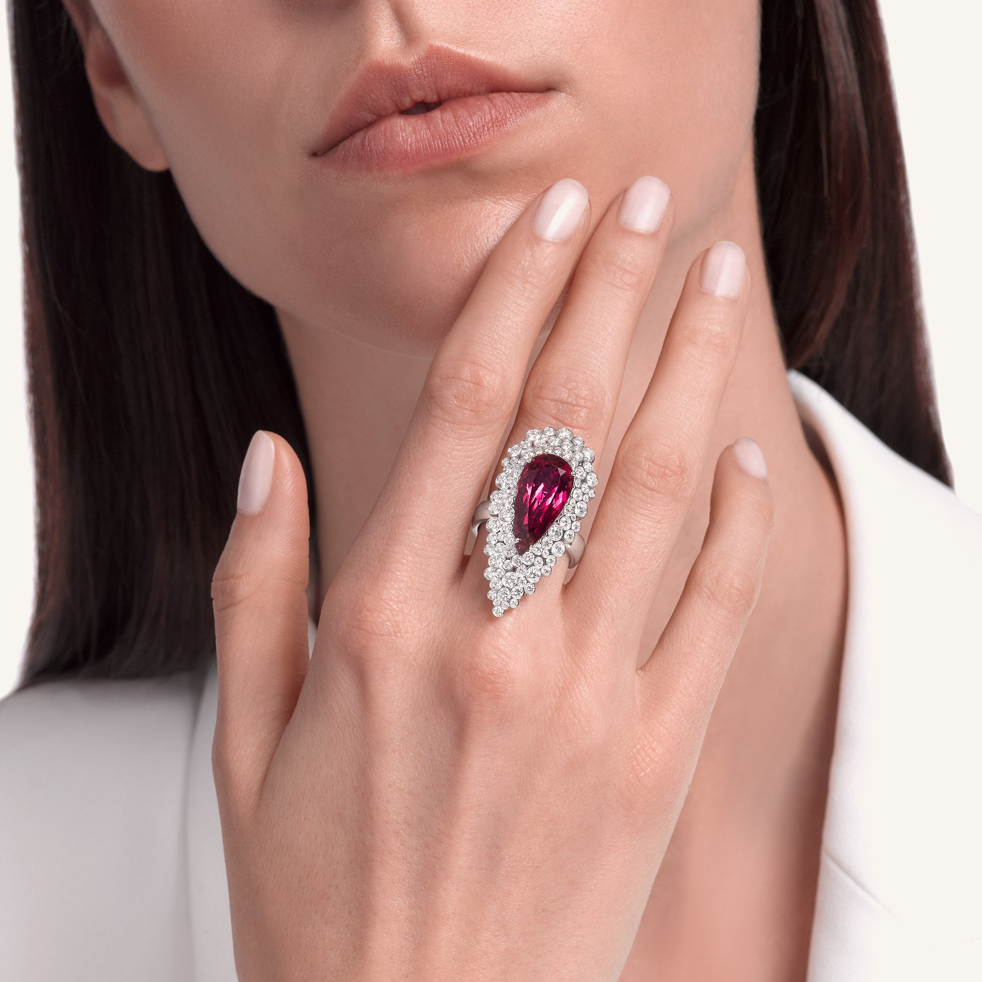 Incanto ring with rubellite