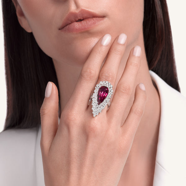 Incanto ring with rubellite