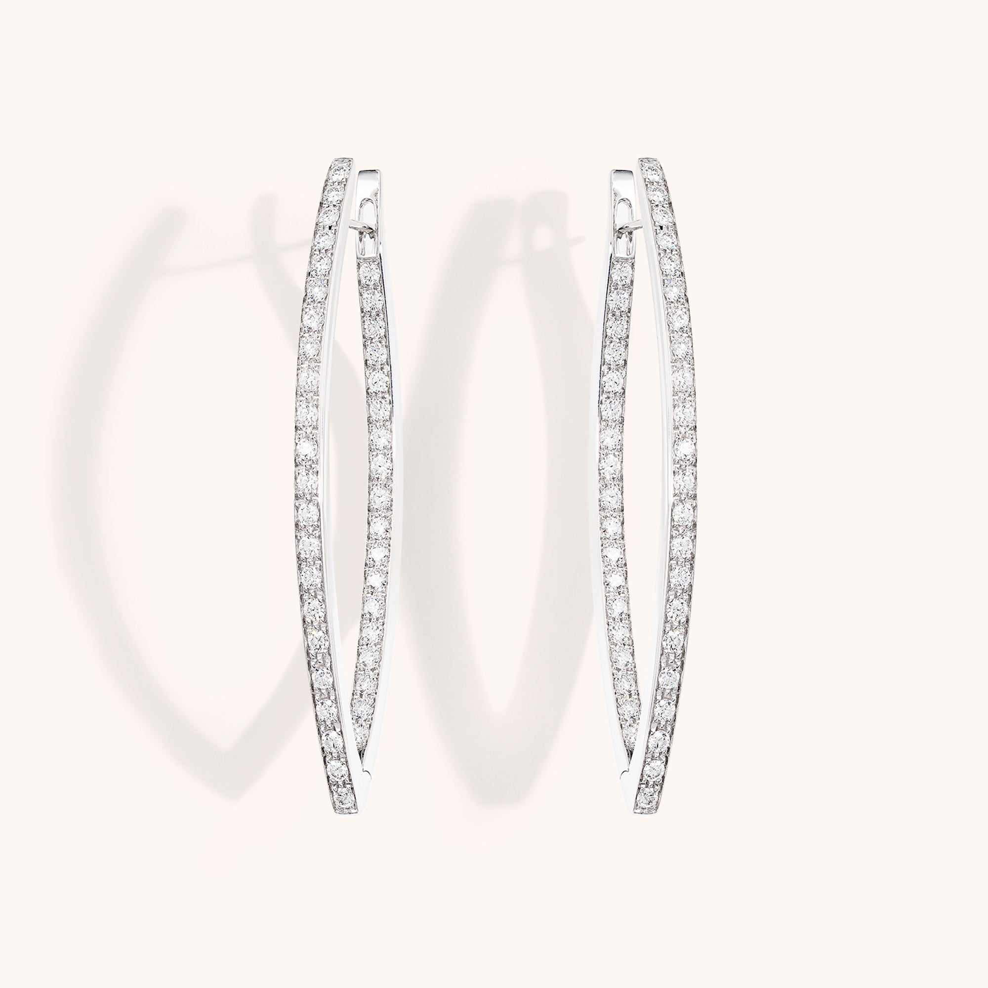 Lia earrings with white diamonds
