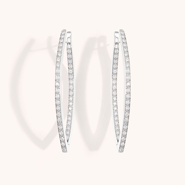 Lia earrings with white diamonds
