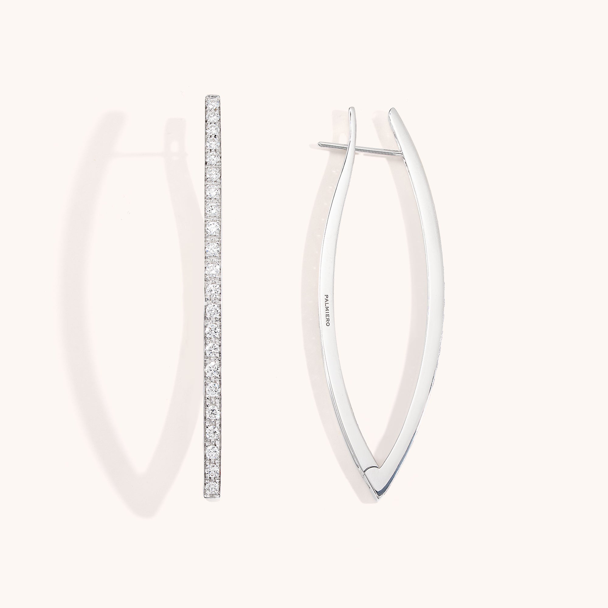 Lia earrings with white diamonds