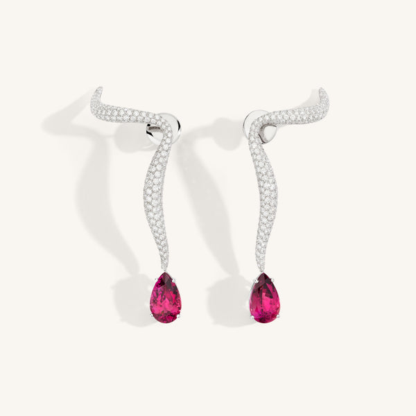 Venere earrings with rubellite