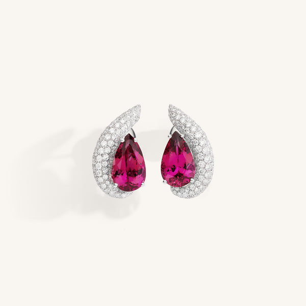 Venere earrings with rubellite