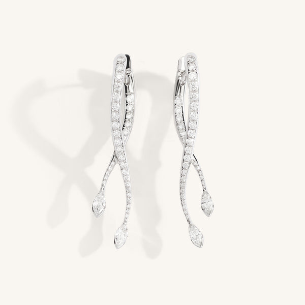 You & Me earrings with diamonds