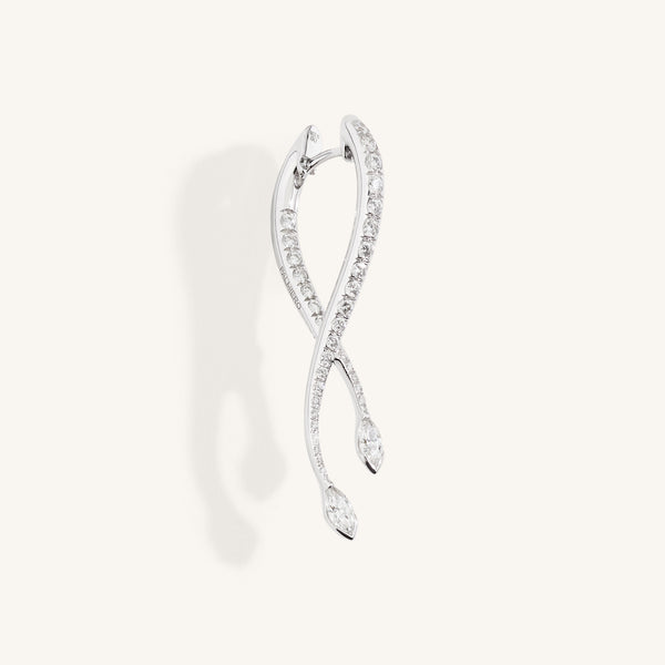 You & Me earrings with diamonds