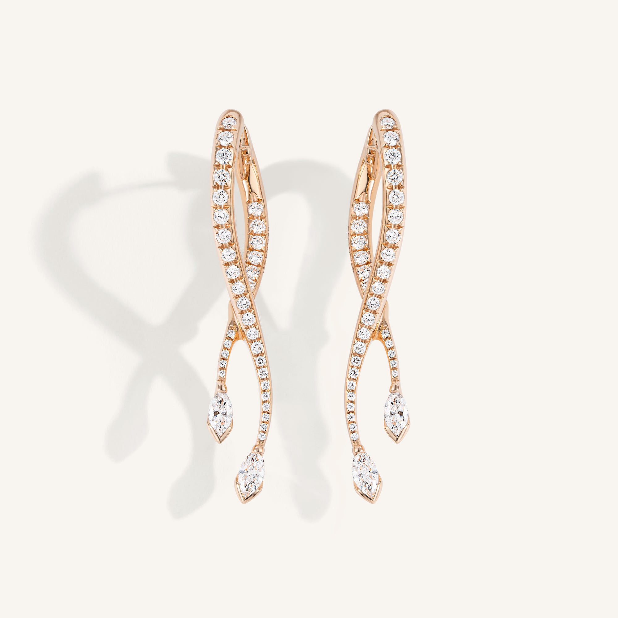 You & Me earrings with diamonds