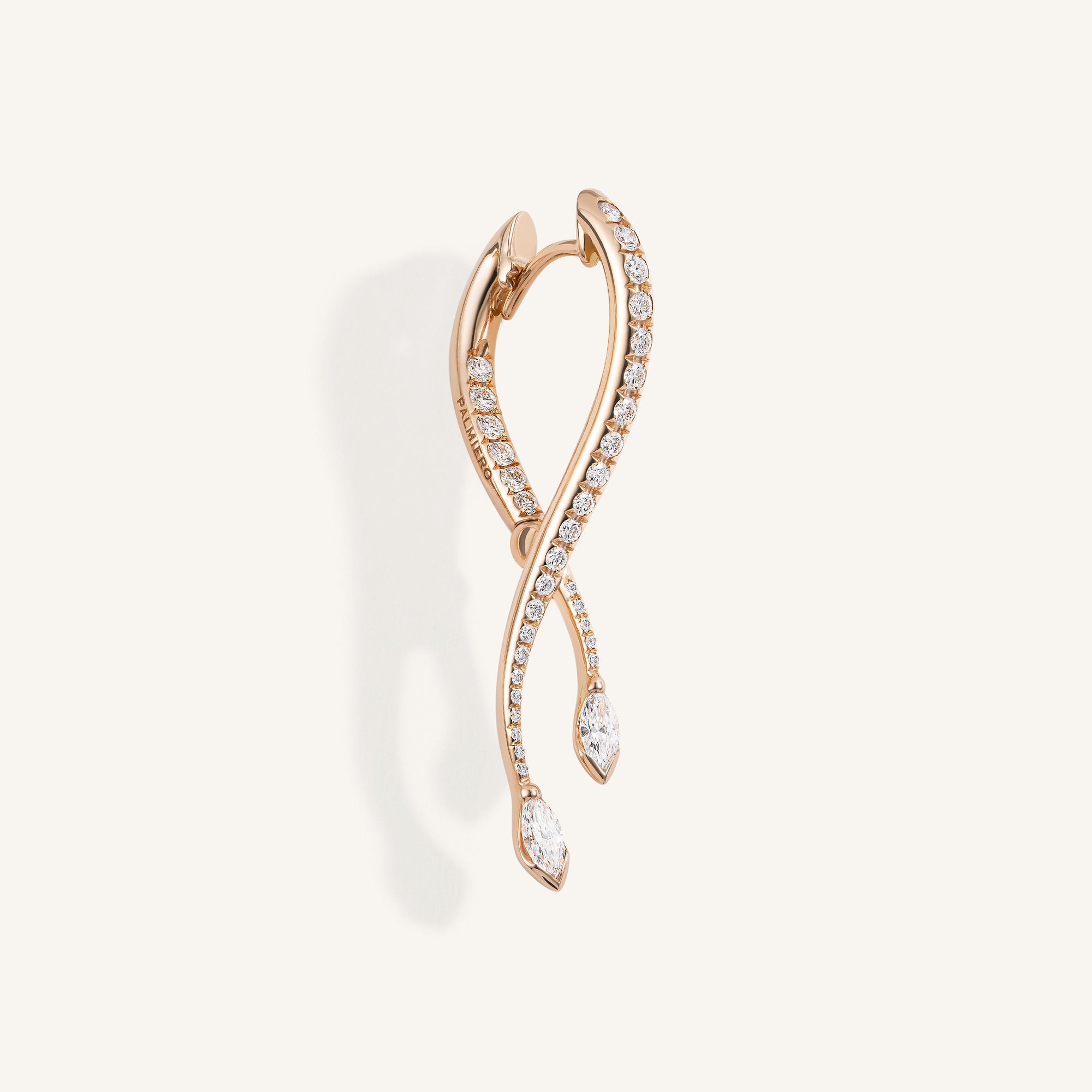 You & Me earrings with diamonds
