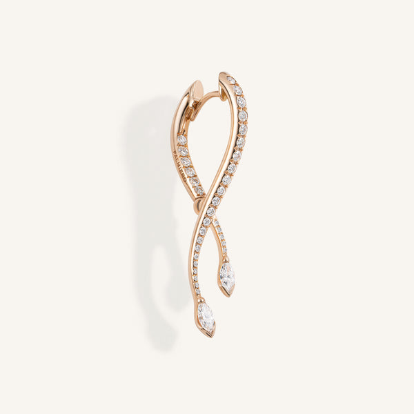 You & Me earrings with diamonds