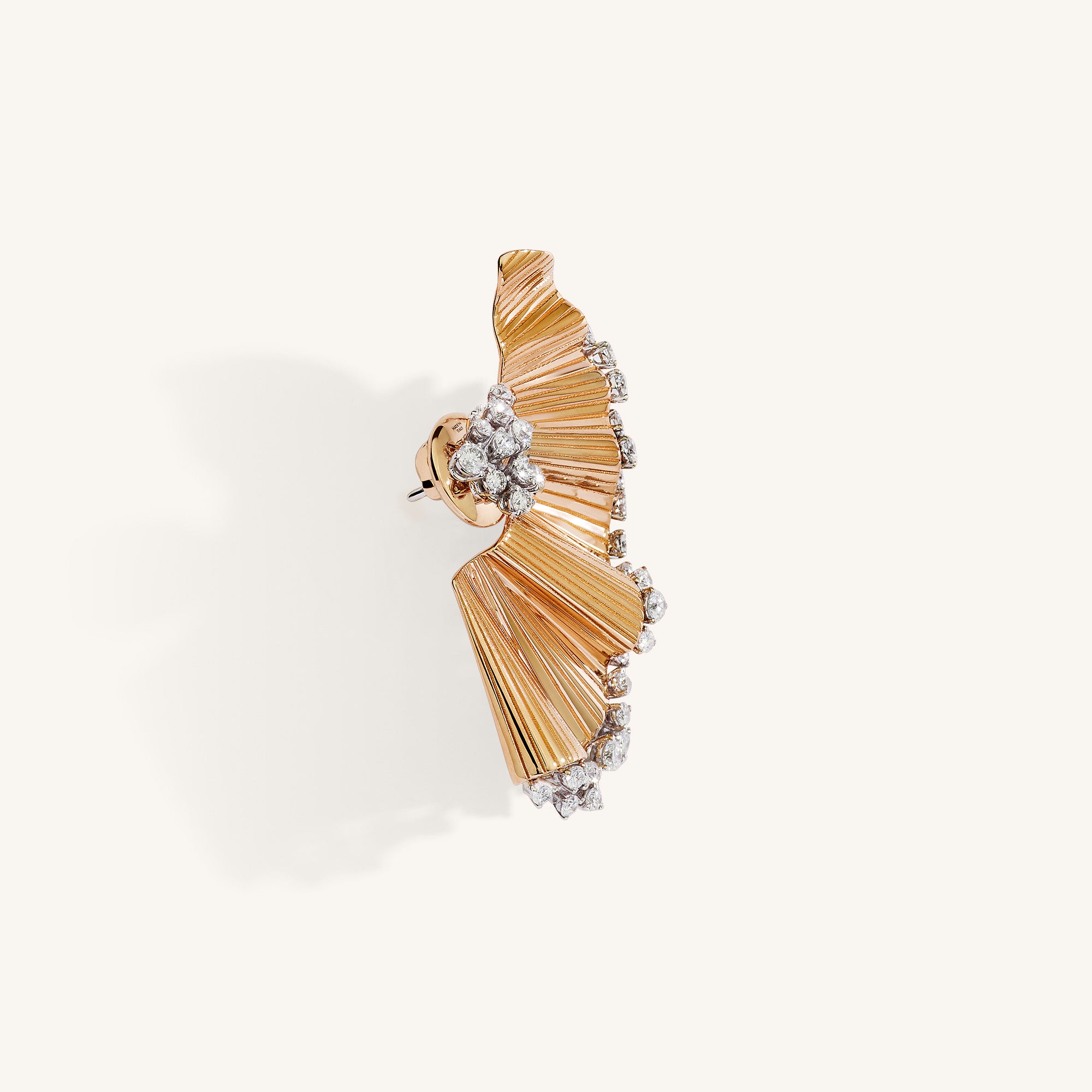 Rays of Sun earrings with white diamonds