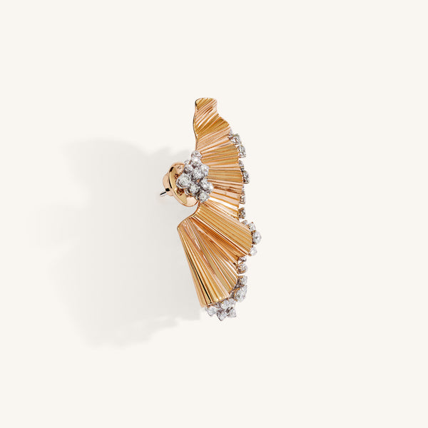 Rays of Sun earrings with white diamonds