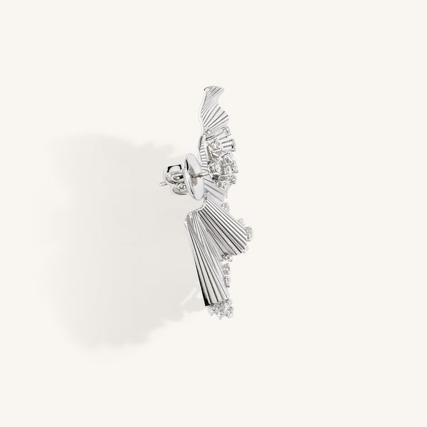 Rays of Sun earrings with white diamonds