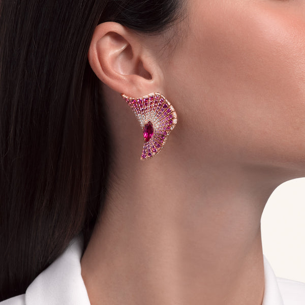 Abissi earrings with rubellites