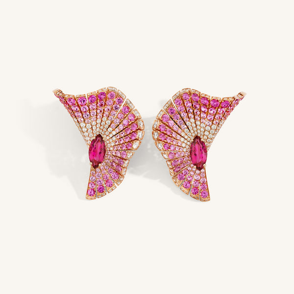 Abissi earrings with rubellites