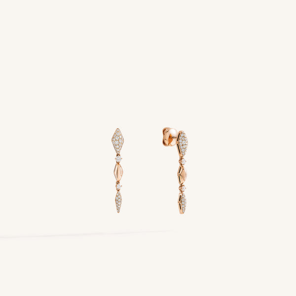 Decò earrings with white diamonds