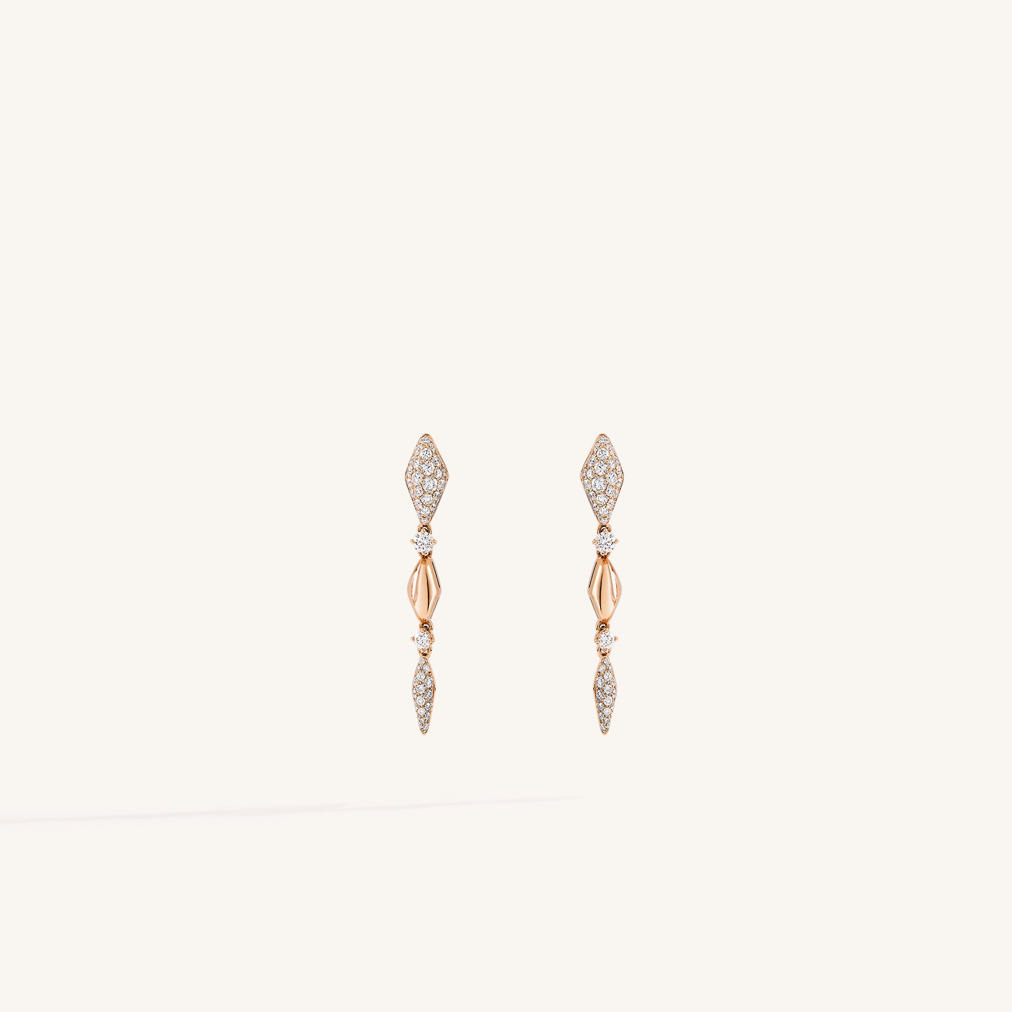 Decò earrings with white diamonds