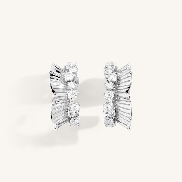 Rays of Sun earrings with white diamonds