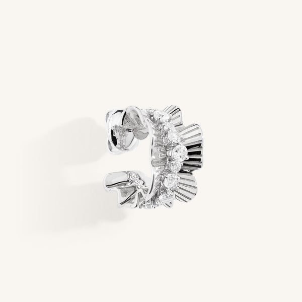 Rays of Sun earrings with white diamonds