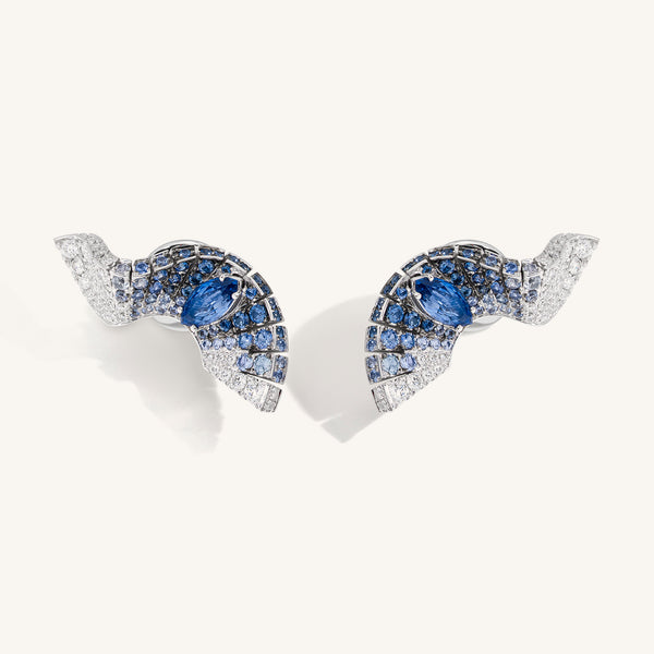 Abissi earrings with sapphires
