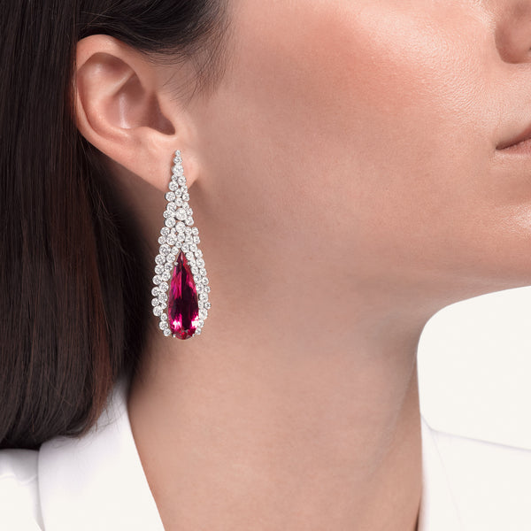 Incanto earrings with rubellite