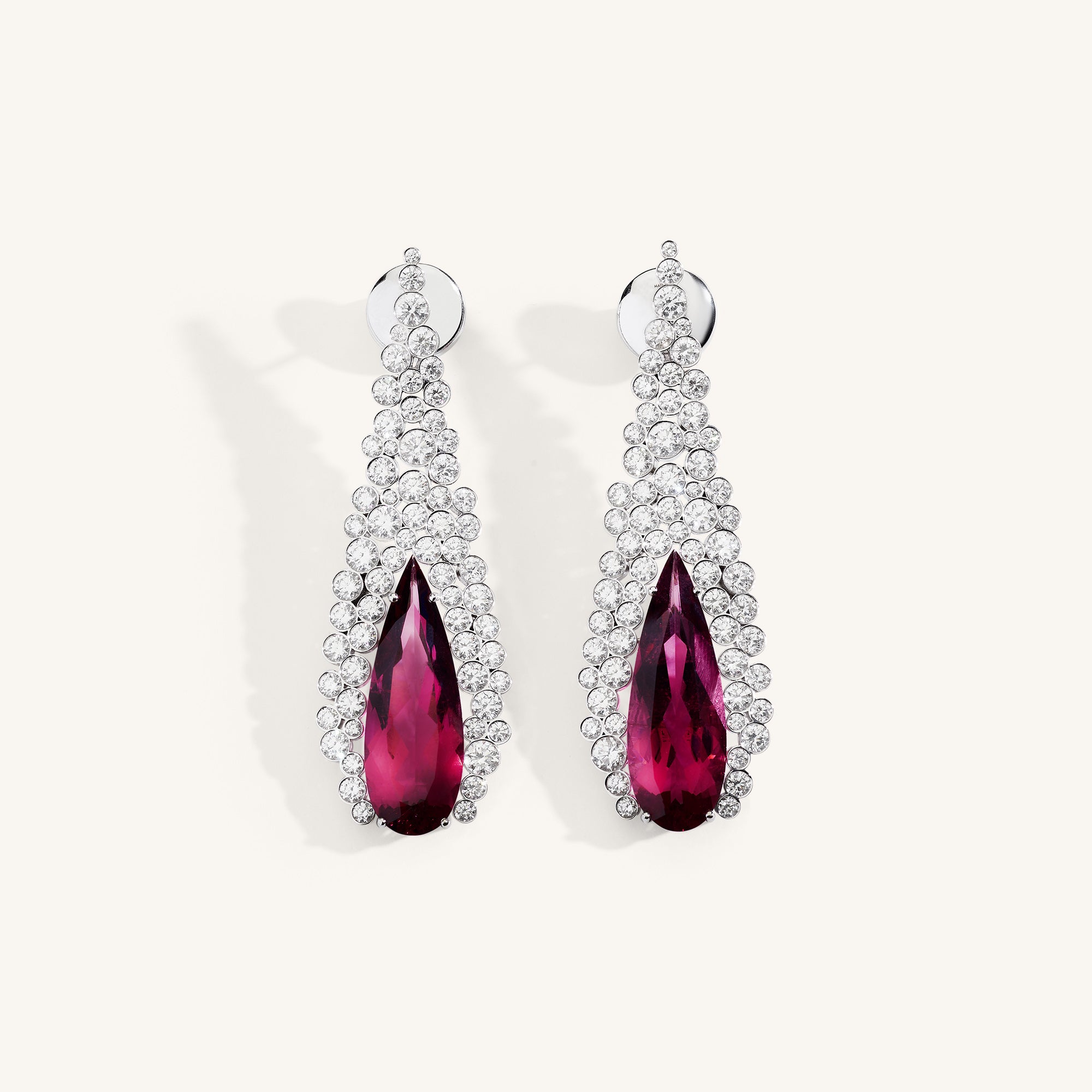 Incanto earrings with rubellite