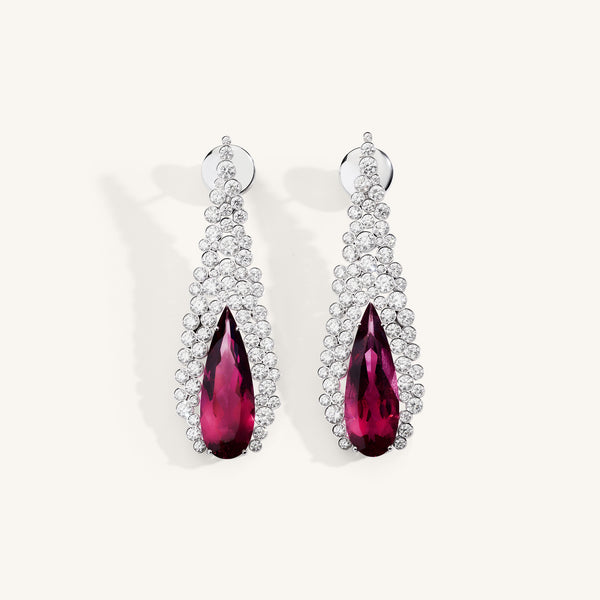 Incanto earrings with rubellite