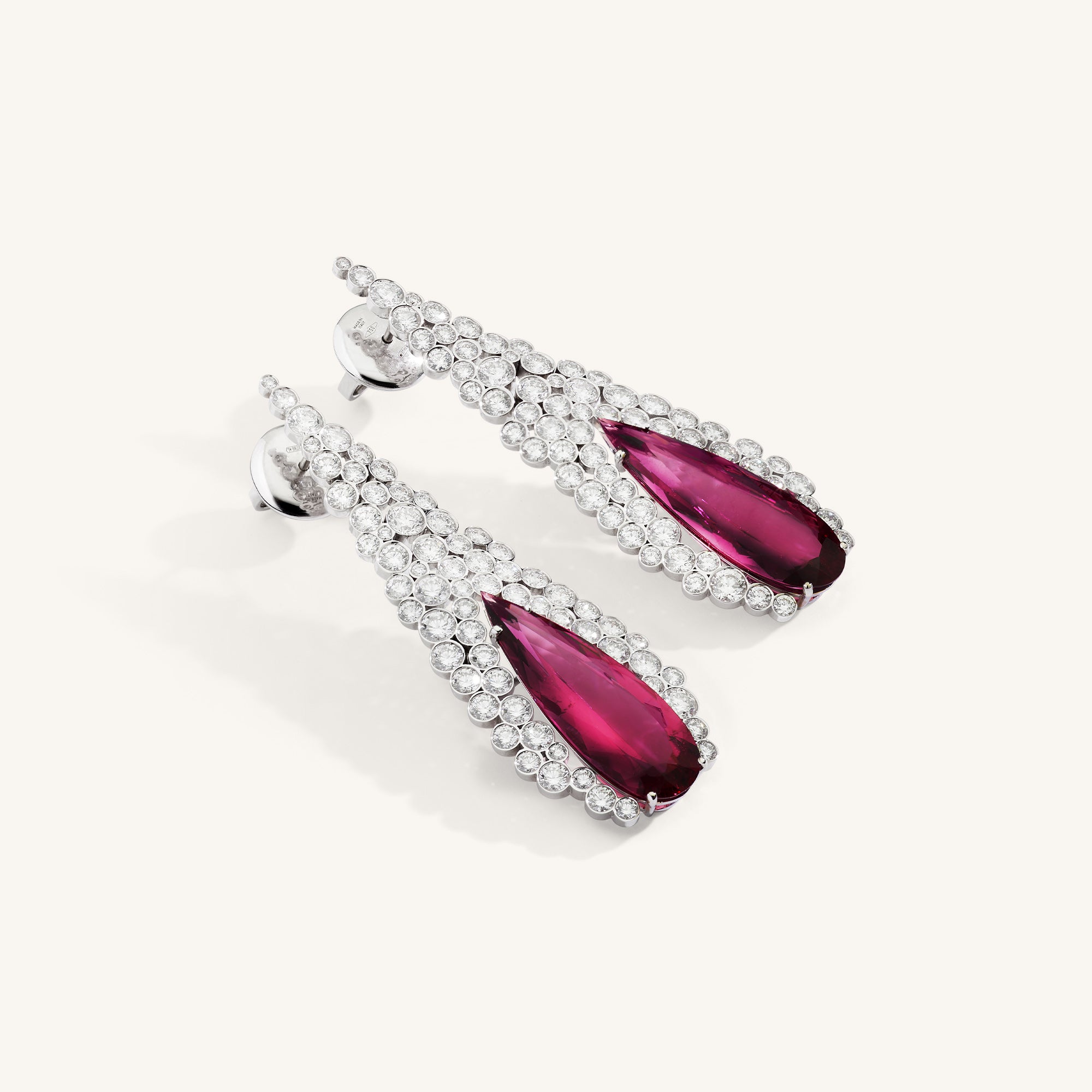 Incanto earrings with rubellite