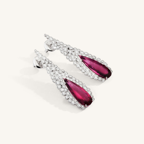 Incanto earrings with rubellite