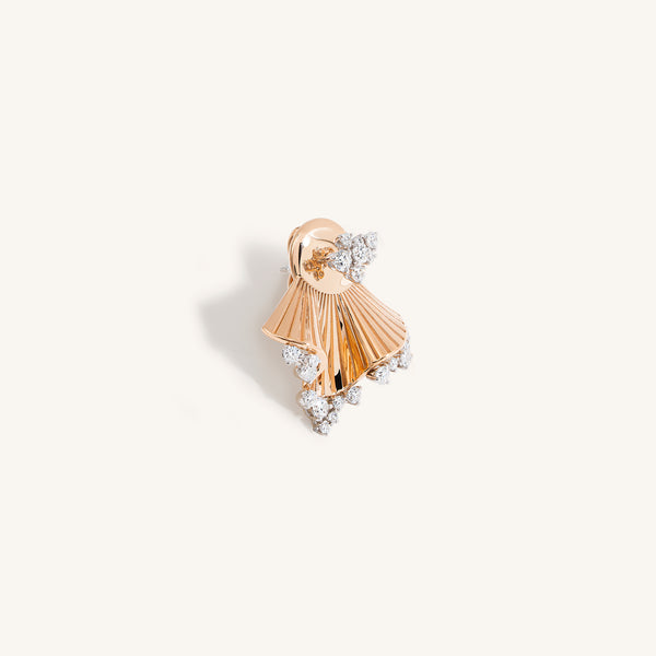 Rays of Sun earrings with white diamonds