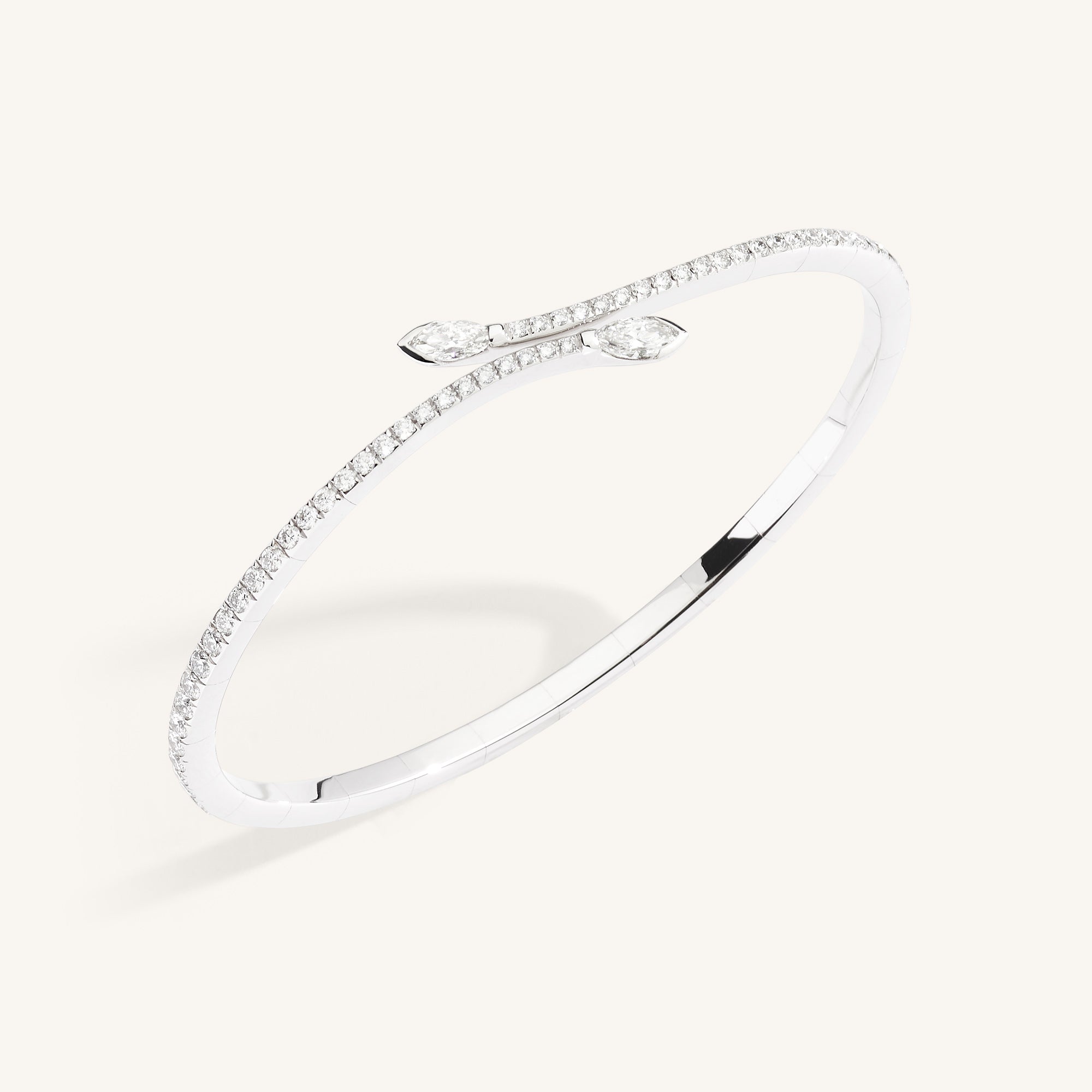 You & Me bangle with diamonds
