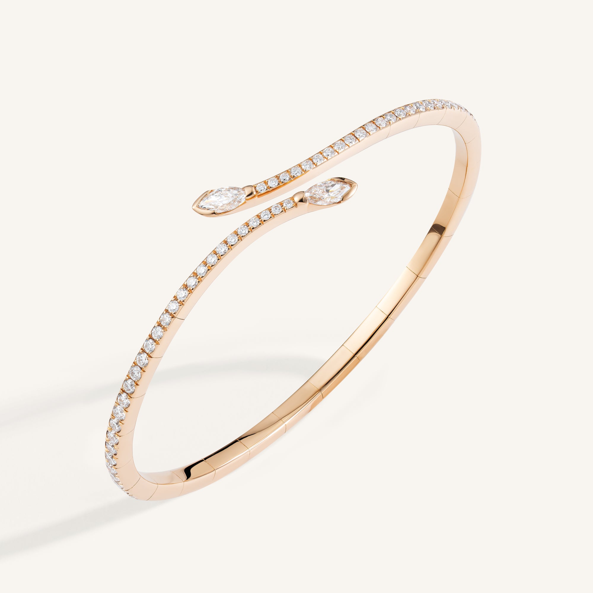 You & Me bangle with diamonds