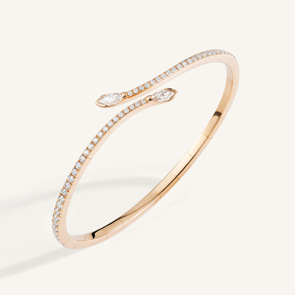 You & Me bangle with diamonds