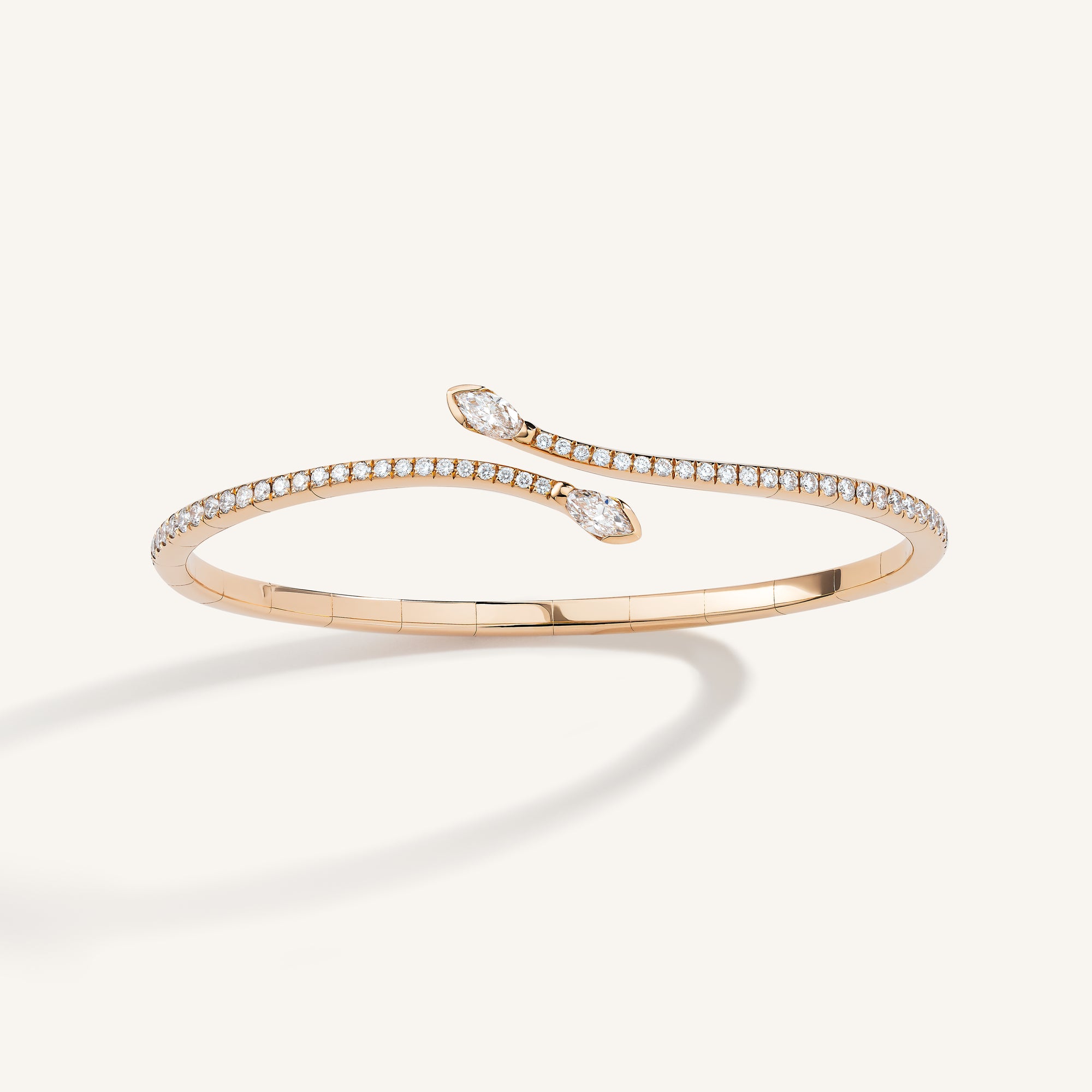 You & Me bangle with diamonds