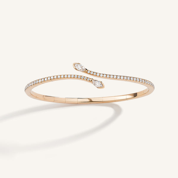 You & Me bangle with diamonds