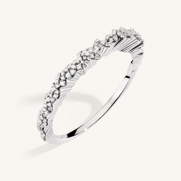 Rays of Sun bangle with white diamonds