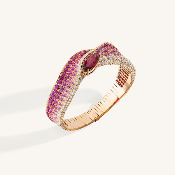 Abissi bangle with rubellite