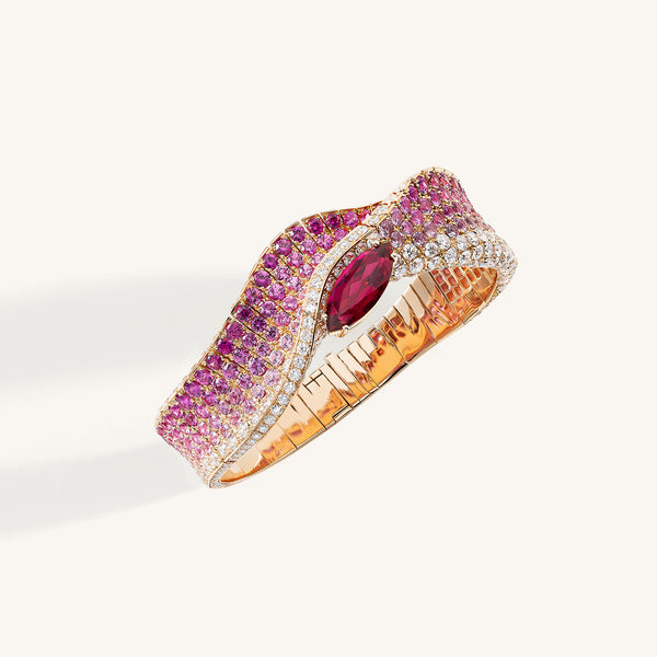 Abissi bangle with rubellite