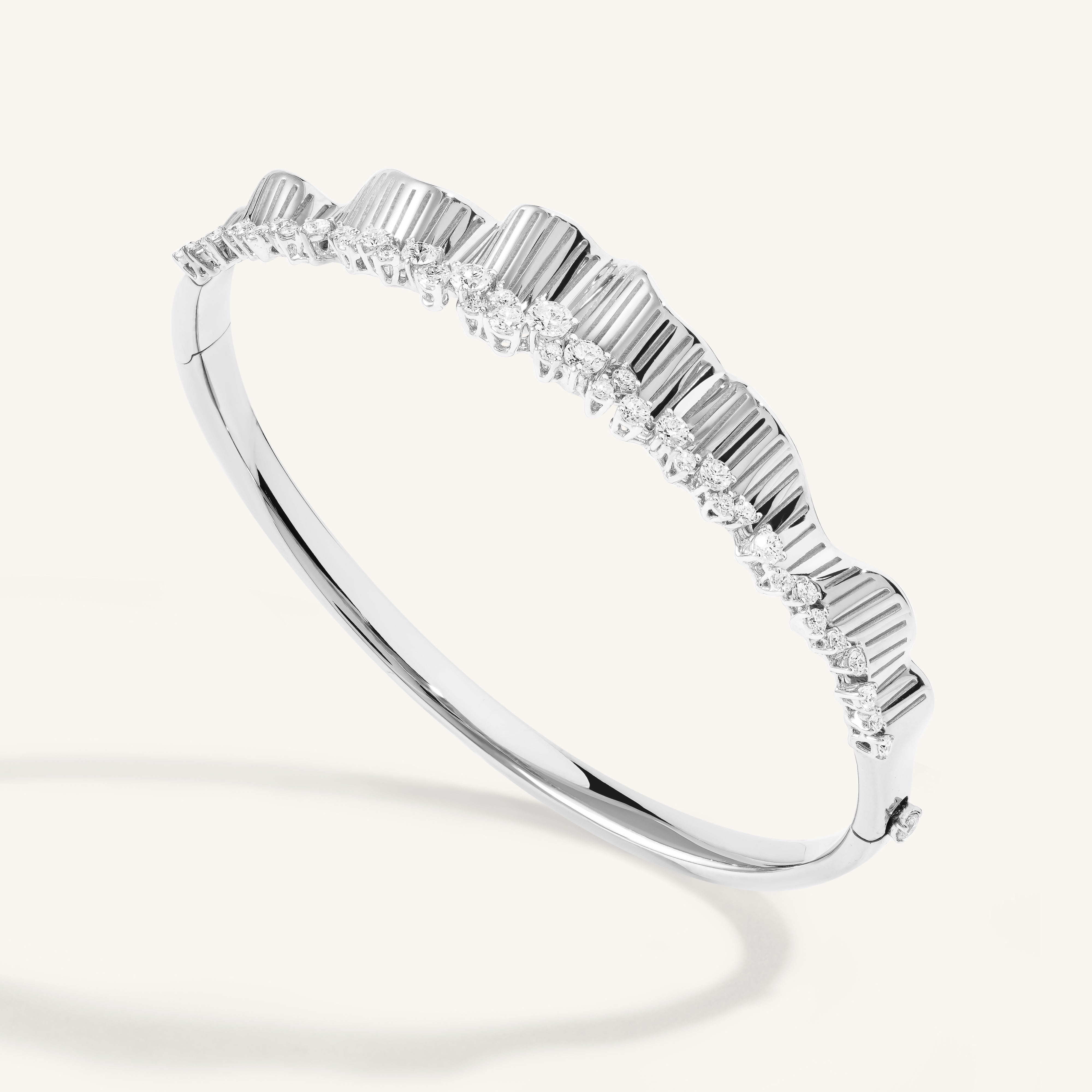 Sun With Diamond Rays Rays of Sun bangle with white diamonds