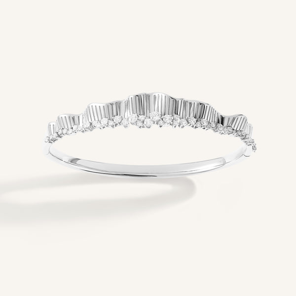 Rays of Sun bangle with white diamonds