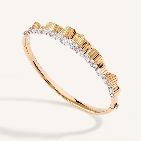Rays of Sun bangle with white diamonds