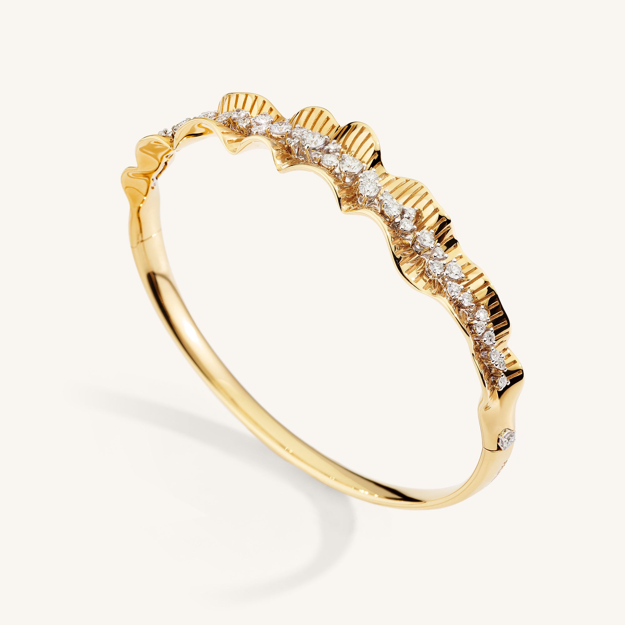 Sun With Diamond Rays Rays of Sun bangle with white diamonds