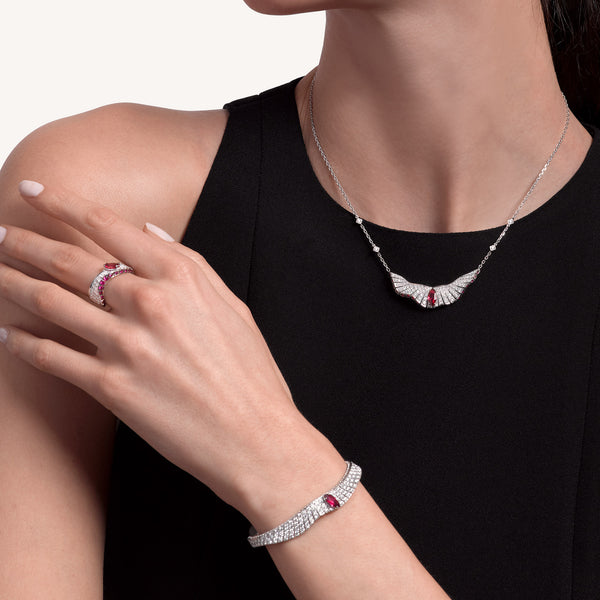 Abissi bangle with rubies