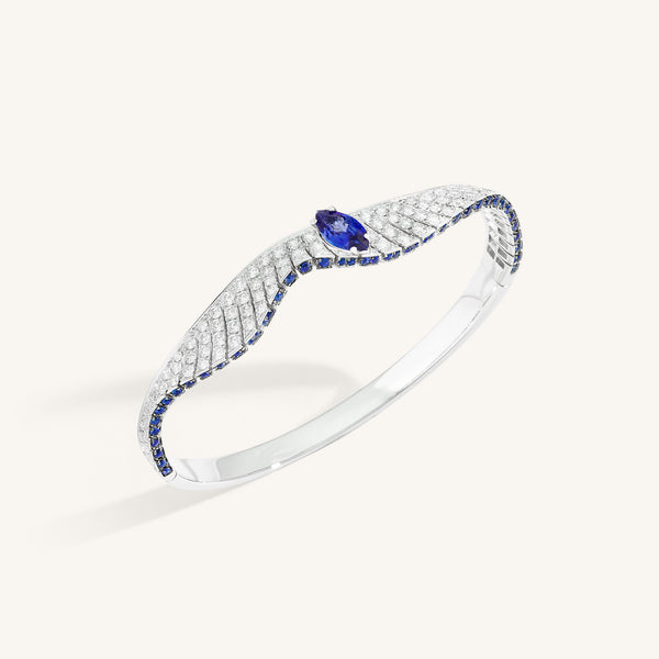 Abissi bangle with sapphires