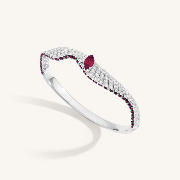 Abissi bangle with rubies
