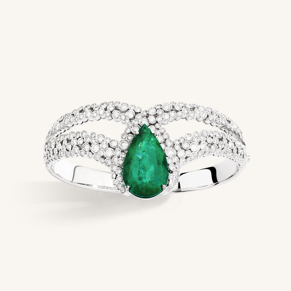 Incanto bangle with colombian emerald